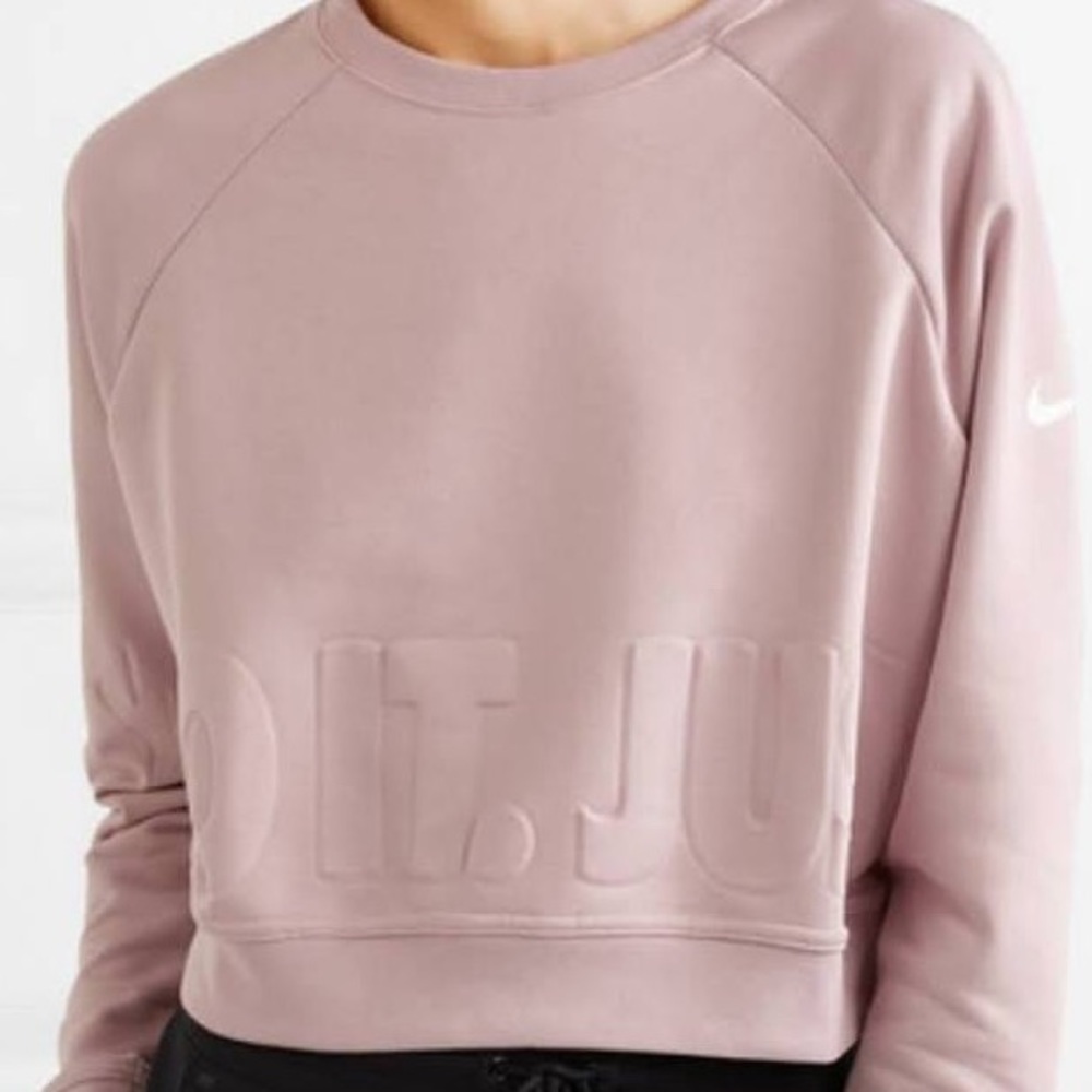 Nike embossed crop sweatshirt. NOT PINK